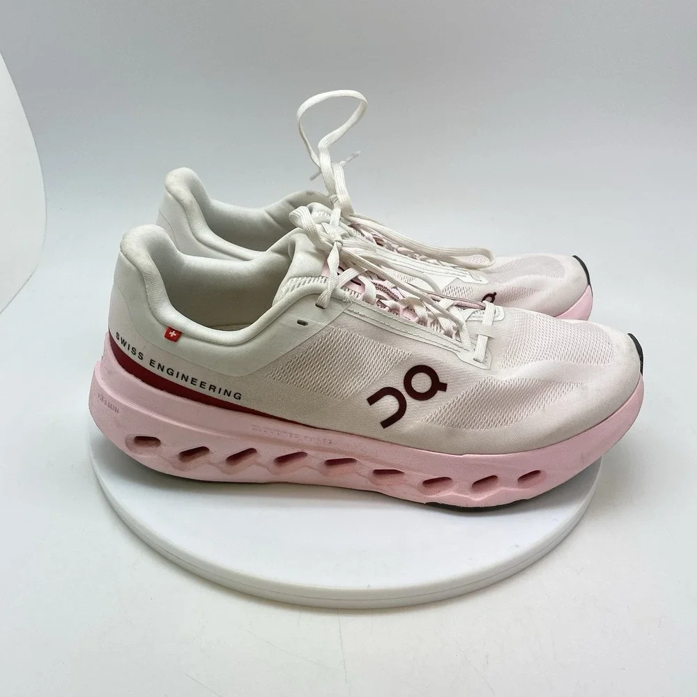 On Cloudsurfer Next Sneakers Womens 9.5 3WE30054722 White Pink Running Gym Shoes